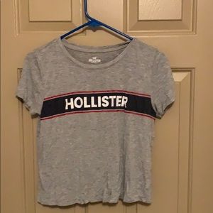 Grey Hollister cropped T-shirt